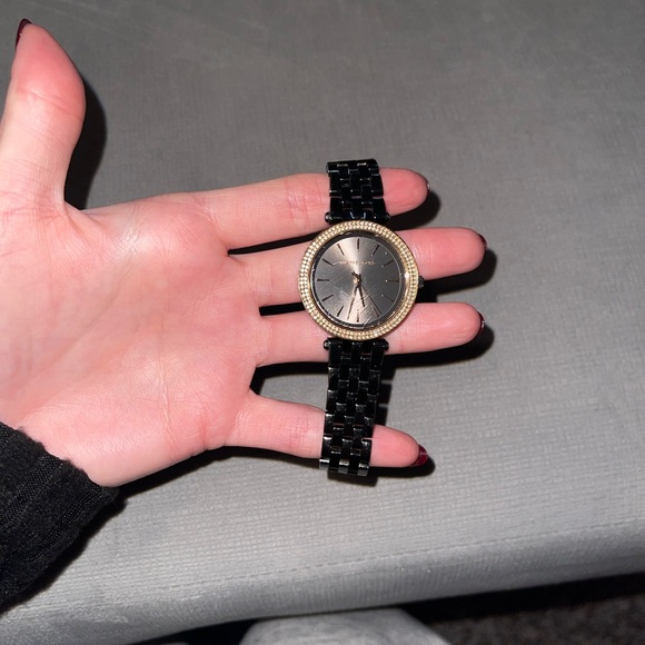 Michael Kors Jewelry - Michael Kors Black and Gold Women's Watch